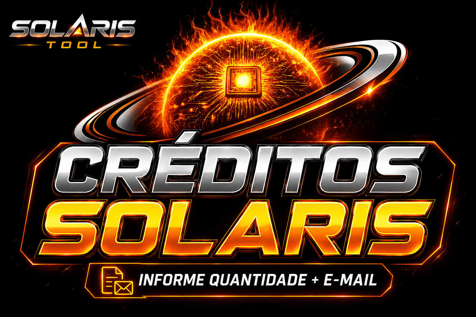 Créditos Solaris (informe QUANTIDADE + E-MAIL da conta)