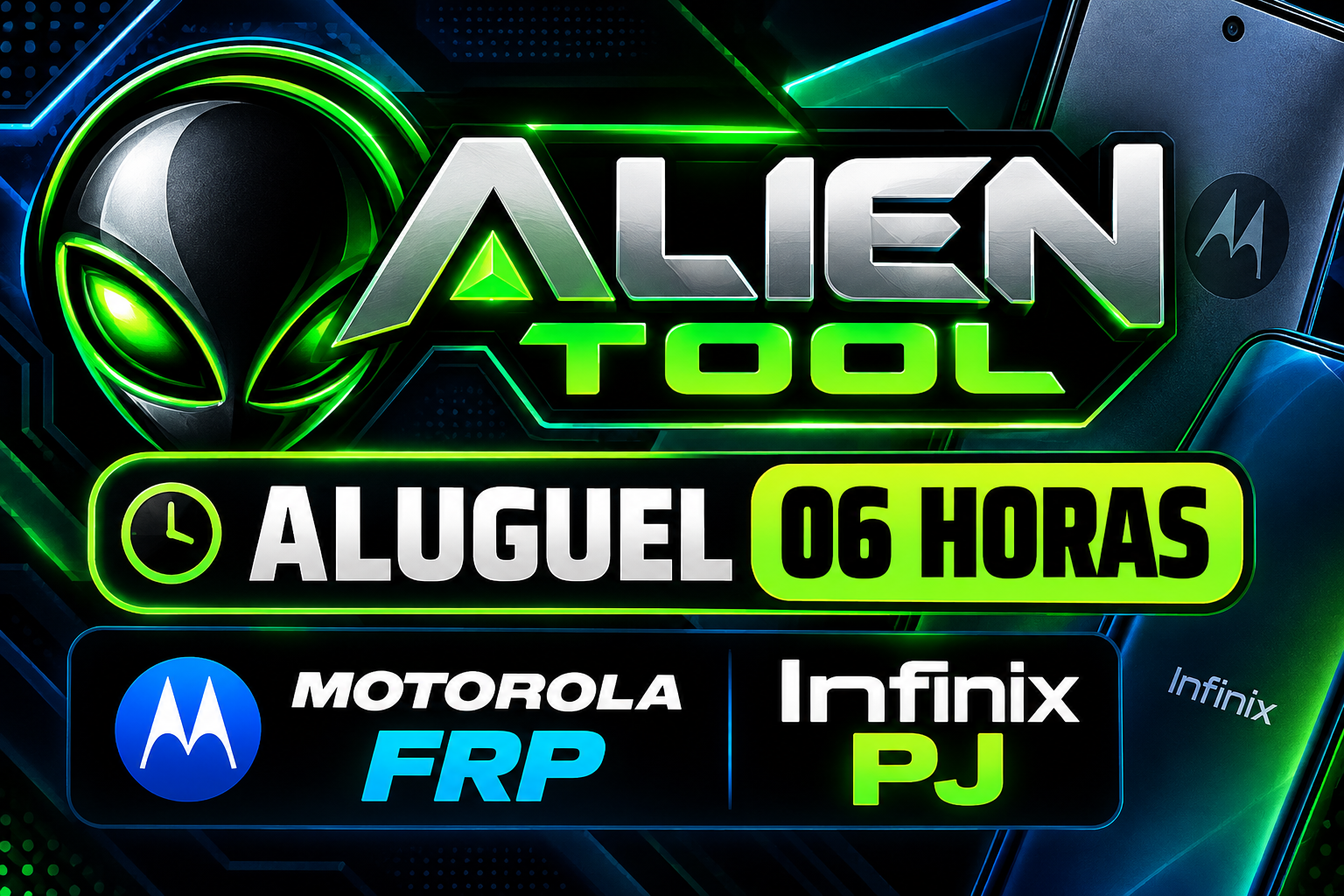 Alien Tool - Aluguel 06 Horas (Motorola FRP/Infinix PJ)
