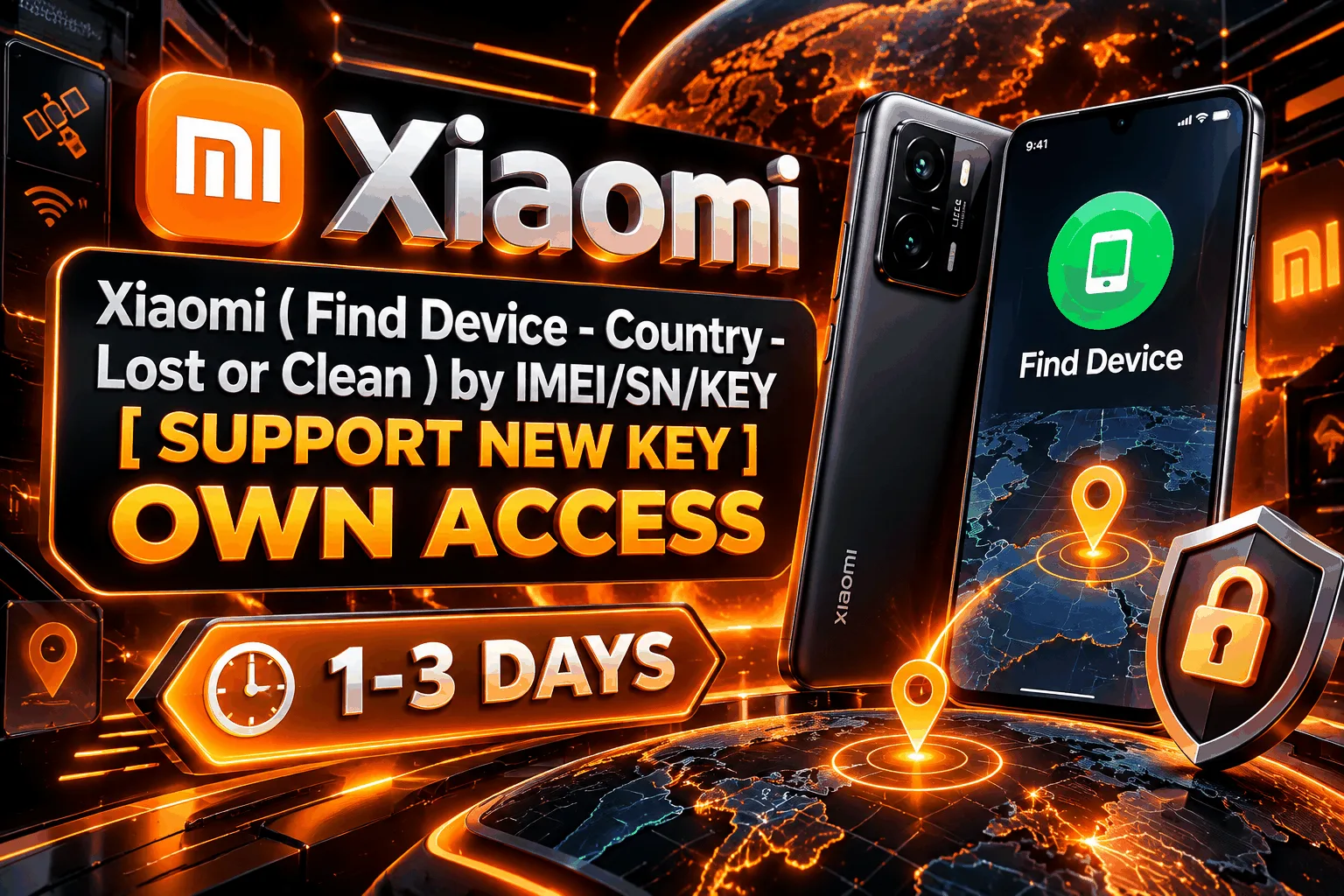 Xiaomi ( Find Device - Country - Lost or Clean ) by IMEI/SN/KEY [ SUPPORT NEW KEY ] OWN ACCESS
