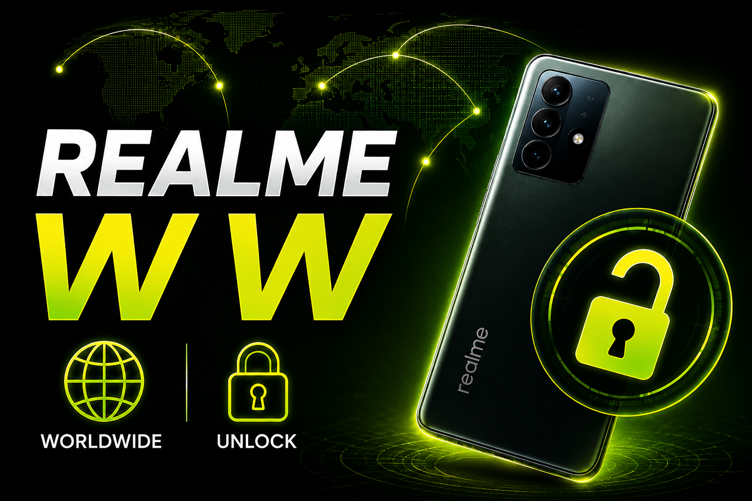 Realme [ WORLDWIDE - WW ] Region / Call Failed / Network Unlock - 172 Digit Code  Fast Service 